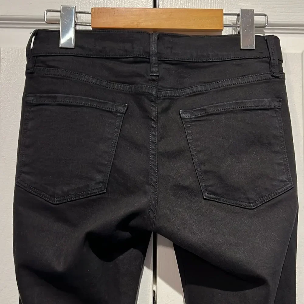 Frame Black Distressed Skinny Jeans Size 26 - Picture 7 of 12